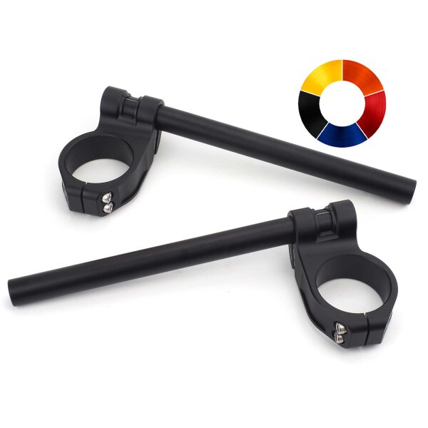 Clip-on handlebar CNC milled aluminum Raximo SBK TÜV approved 58 mm