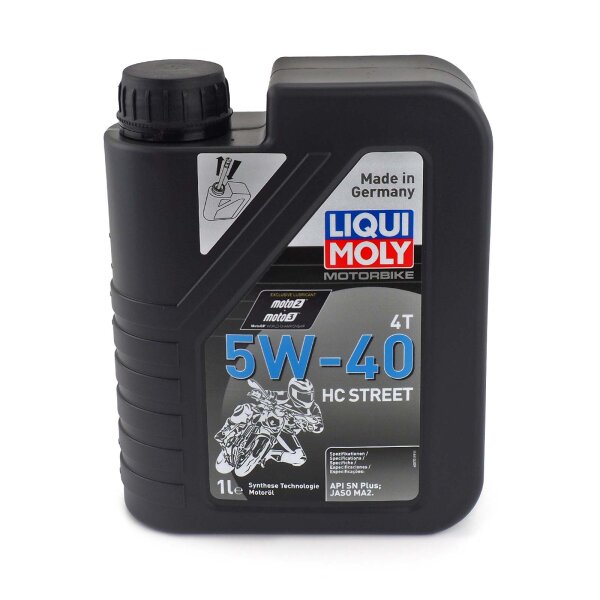 Motorcycle Engine oil Liqui Moly 4T 5W-40 HC Stree for Hyosung GT 650 N Naked GT 2004-2017