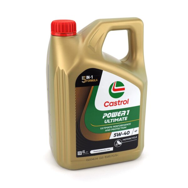 Engine oil Castrol POWER1 Racing 4T 5W-40 4l for Honda CBF 600 SA ABS PC38 2005