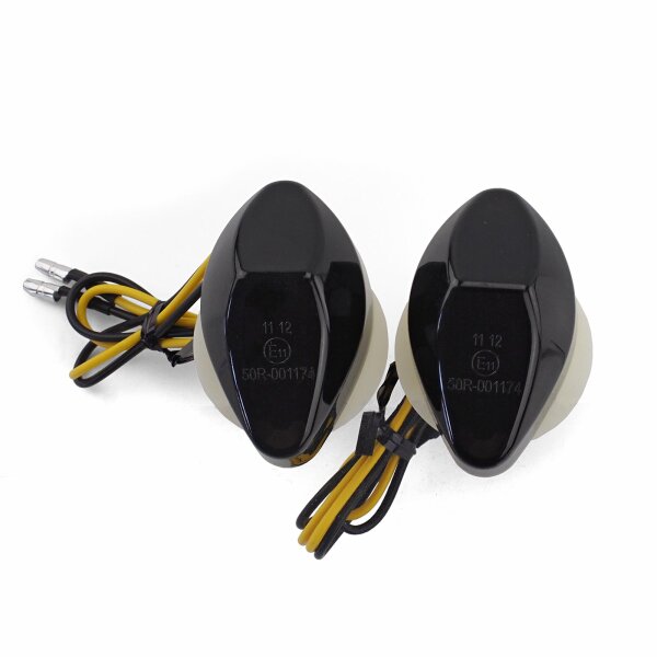 LED Flush Mount Turn Signal Dark Tinted Lens pair for Honda CBR 600 FS Sport PC35 2002