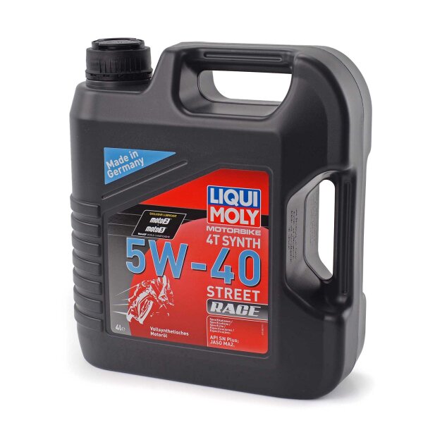 Motorcycle Engine oil Liqui Moly 4T 5W-40 Street Race 4 l for Aprilia Atlantic 125 2008