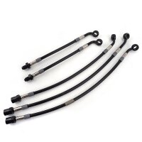 Raximo steel braided brake hose kit front and rear cpl.... for Model:  Honda NSA 700 A DN01 ABS RC55 2008