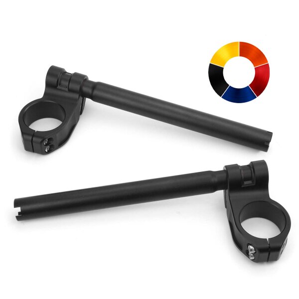 Clip-on handlebar CNC milled aluminum Raximo SBK TÜV approved 35 mm and 1 inch handlebar