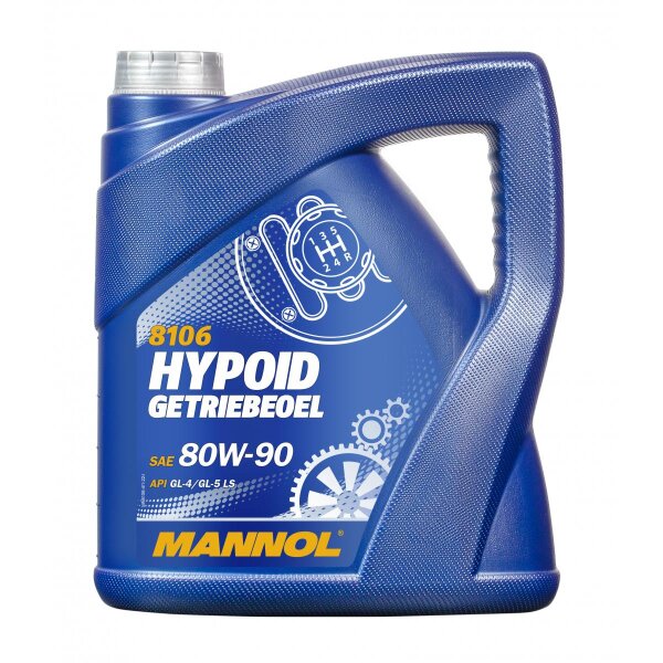 Mannol Hypoid Gear Oil Cardan Oil Rear Axle Oil SAE 80W-90 API GL5 4L