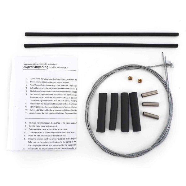 Extension kit for throttle cable double cable