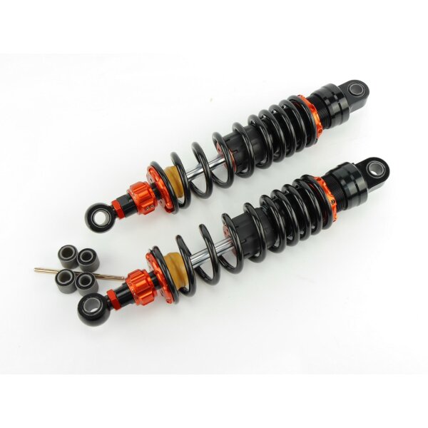 340mm Shocks Shock Absorber pair black/orange for Honda XL 125 1974-1979