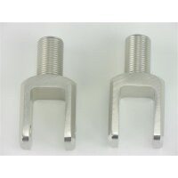 Silver Bottom Fork Adapters Sold as a Pair for VOPO Dampers