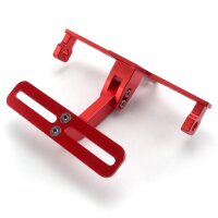 Red CNC Alu License Plate Bracket Incl. License Plate Light red