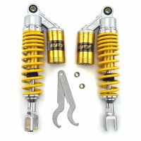 Pair of Shock Absorbers 320 mm RFY Silver Yellow eyelets...