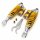 Pair of Shock Absorbers 320 mm RFY Silver Yellow eyelets -... for Honda PCX 150 KF12 2012