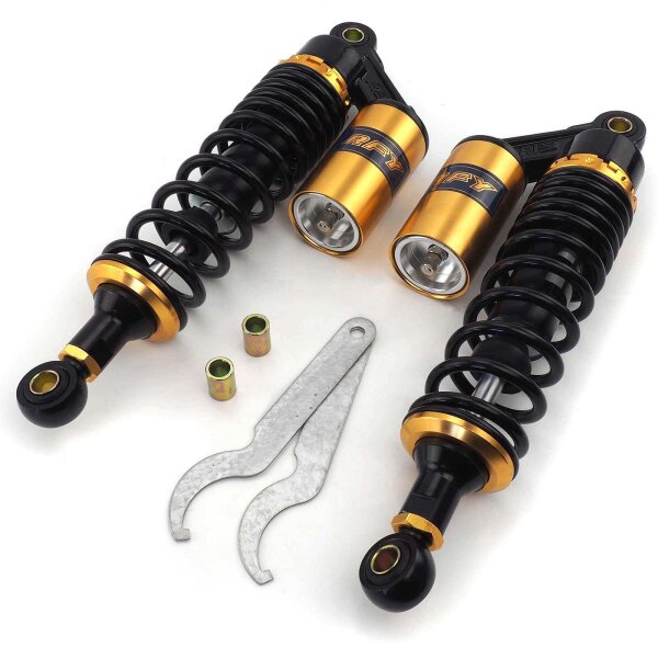 320 mm Black-gold Shock Absorber RFY  eye to eye Pair for Honda CA 125 Rebel JC26 1998