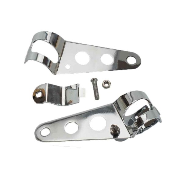 Universal Headlight Bracket Lamp Holder 28mm-38mm chromed for Kawasaki ER 5 500 C Twister ER500AC 2004