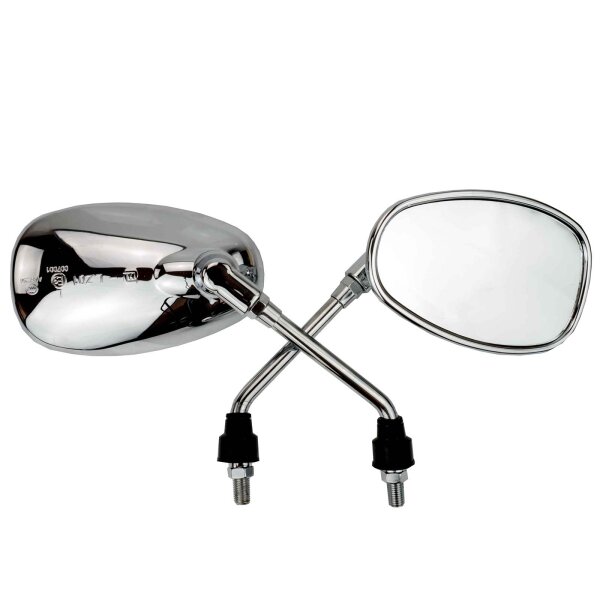 E-marked Chrome Mirror 10mm Thread for Kawasaki ER 6N 650 D ER650CD 2011