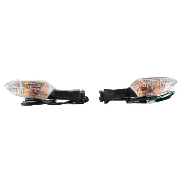 Pair of Turn Signals Clear Lens for Kawasaki KLZ 1000 A ABS Versys LZT00A 2014