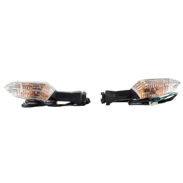 Pair of Turn Signals Clear Lens for Kawasaki ER-6F 650 E EX650E 2017